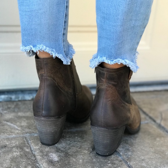 Western Boho Leather Cowboy Boots - Picture 3 of 7